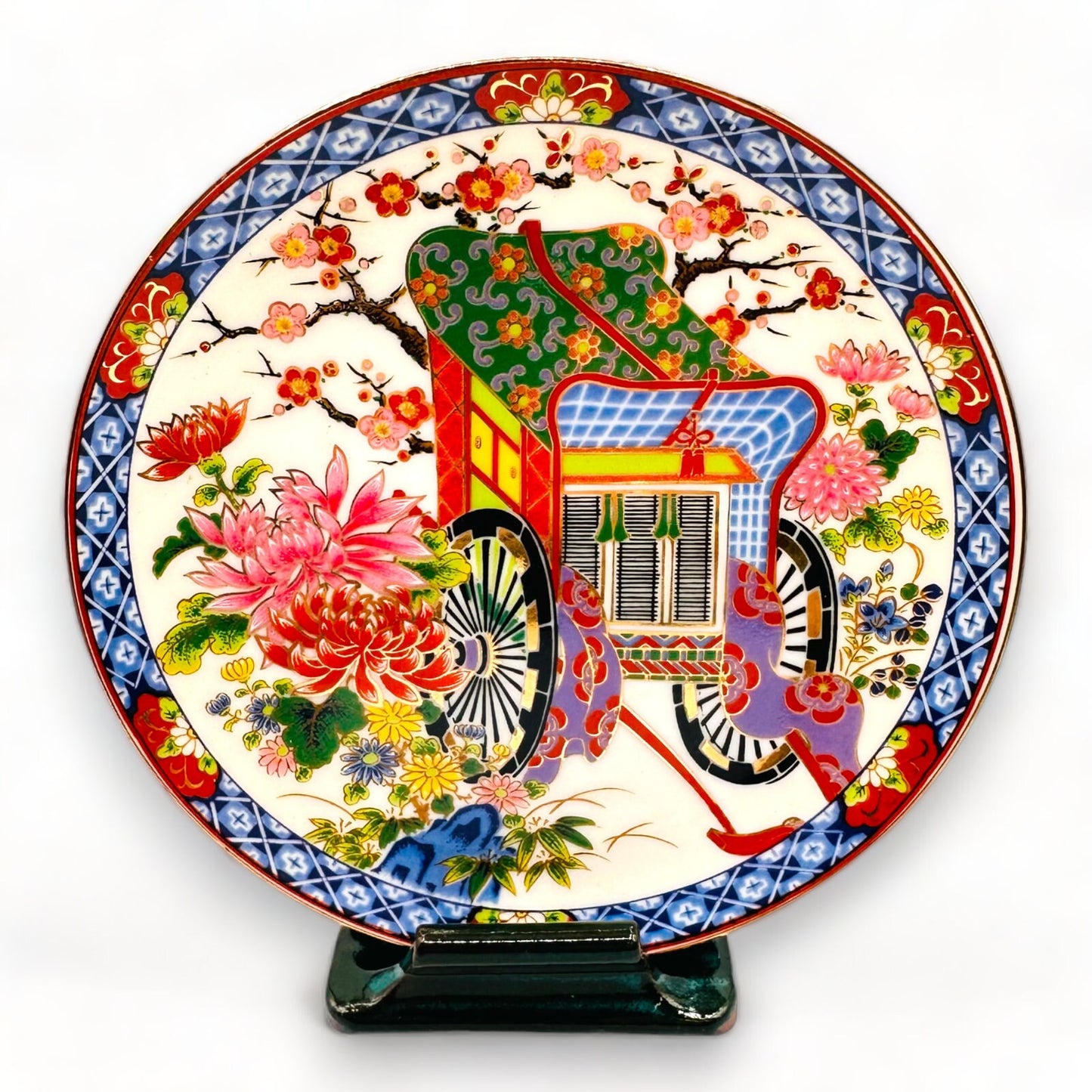 Vintage Japanese Tao Mei Imari Style Porcelain Gilt Plates - Japan