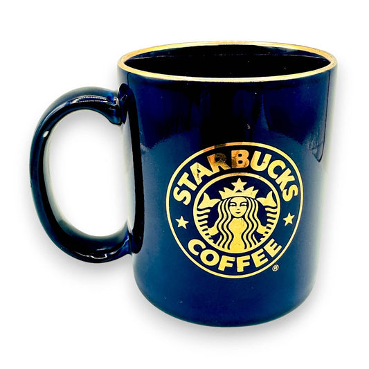 Blue & Gold Starbucks Mug - Vintage
