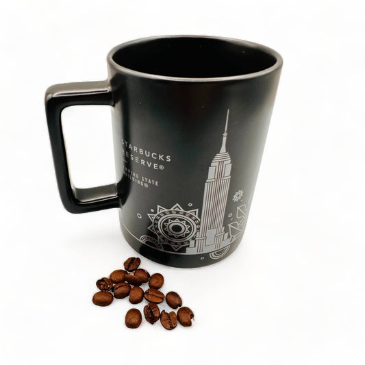 Starbucks Empire State - NEW Black Reserve Mug in Box 12 FL/OZ