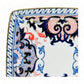 Blue Chinoiserie with Red Accent Gold Rimmed Plate - 7.25" Square