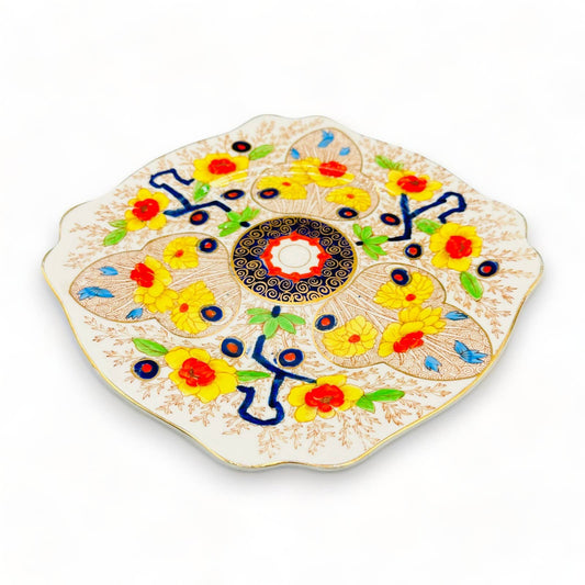 Exquisite Cairo Royal Staffordshire Imari-Style Square Luncheon Plate