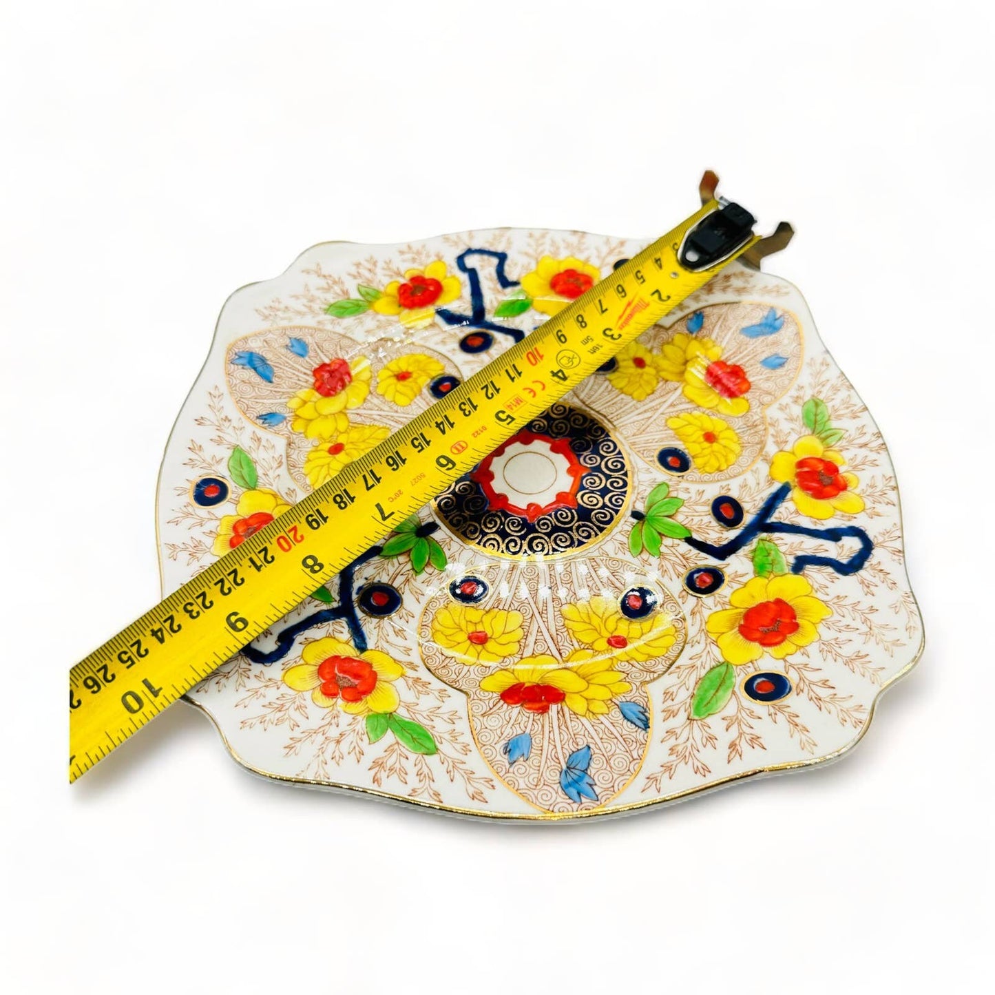 Exquisite Cairo Royal Staffordshire Imari-Style Square Luncheon Plate