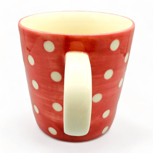 Starbucks Pink Polka Dots Ceramic Coffee Mug Cup 12 Oz, Pink