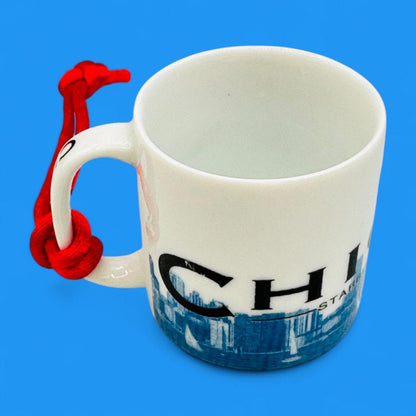 Starbucks Vintage 2002 Skyline Series Chicago Mini Coffee Mug Christmas Tree Ornament – Seasonal