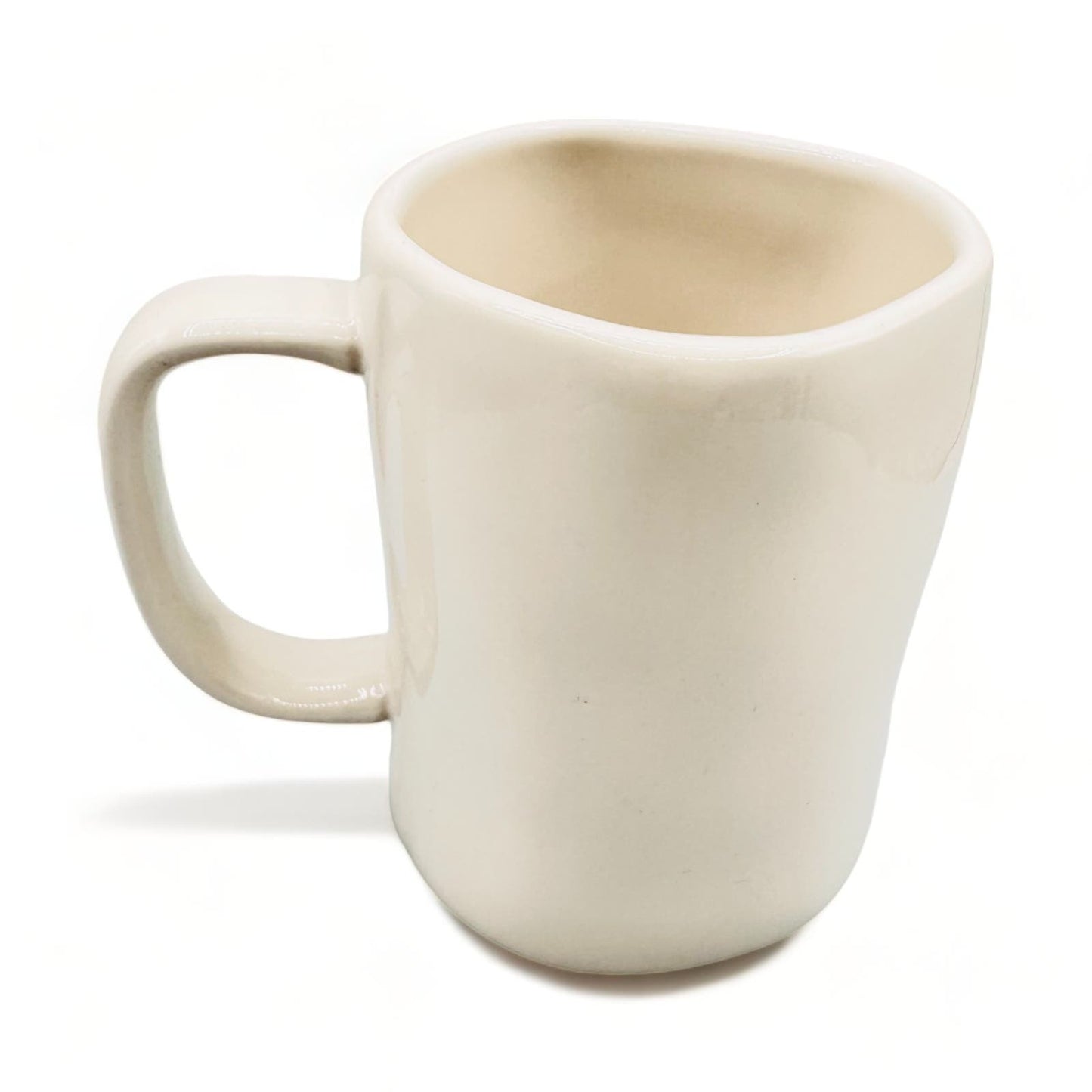 Rae Dunn White Ceramic "SIP" and "GULP" Large Mugs