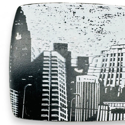 Urban Skyscraper Black and White Belt Buckle