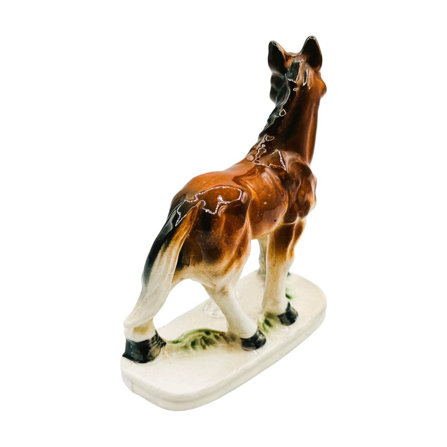 Hand-Painted Vintage Ceramic Horse Statue