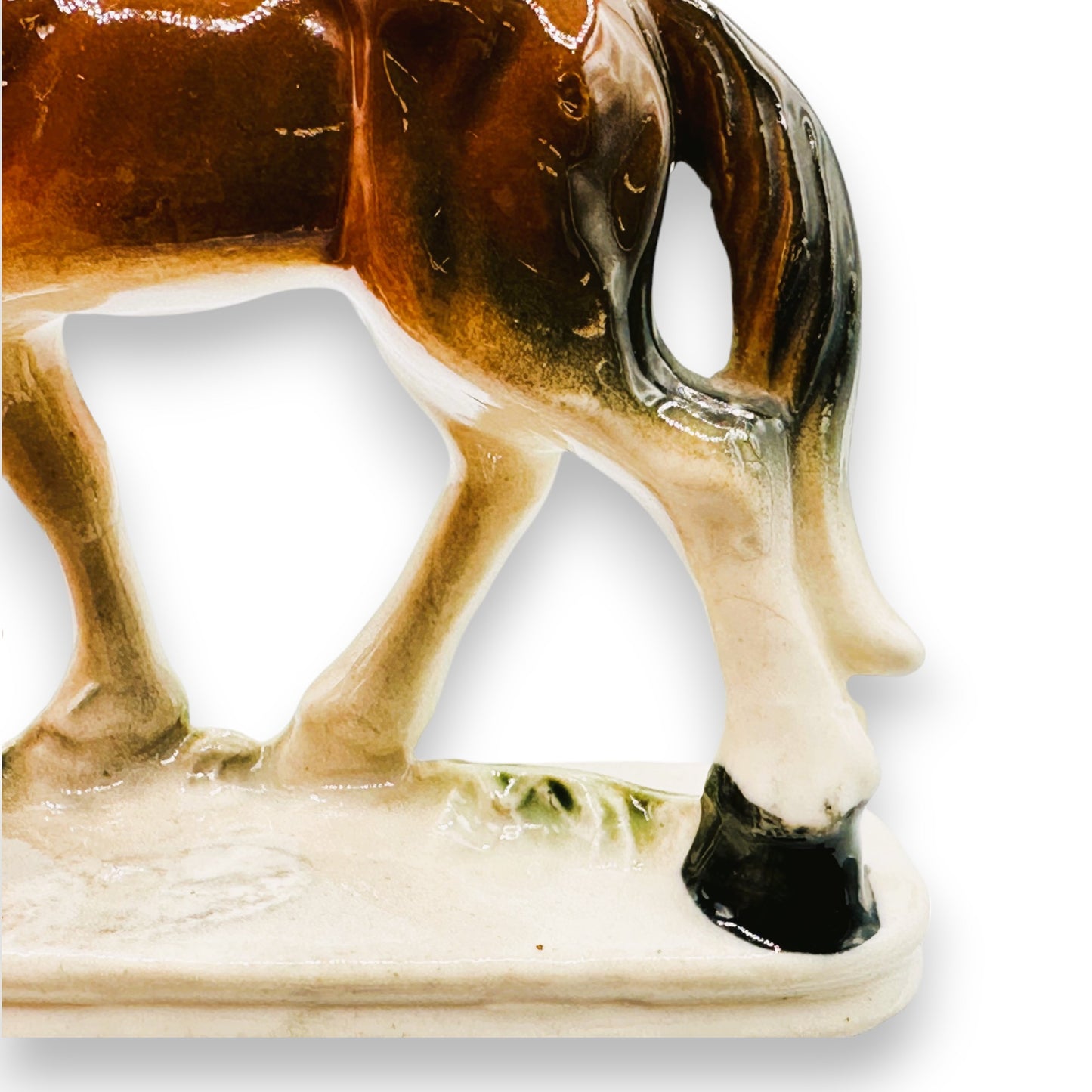 Hand-Painted Vintage Ceramic Horse Statue