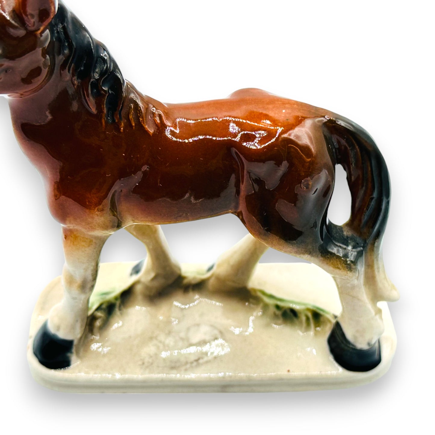 Hand-Painted Vintage Ceramic Horse Statue