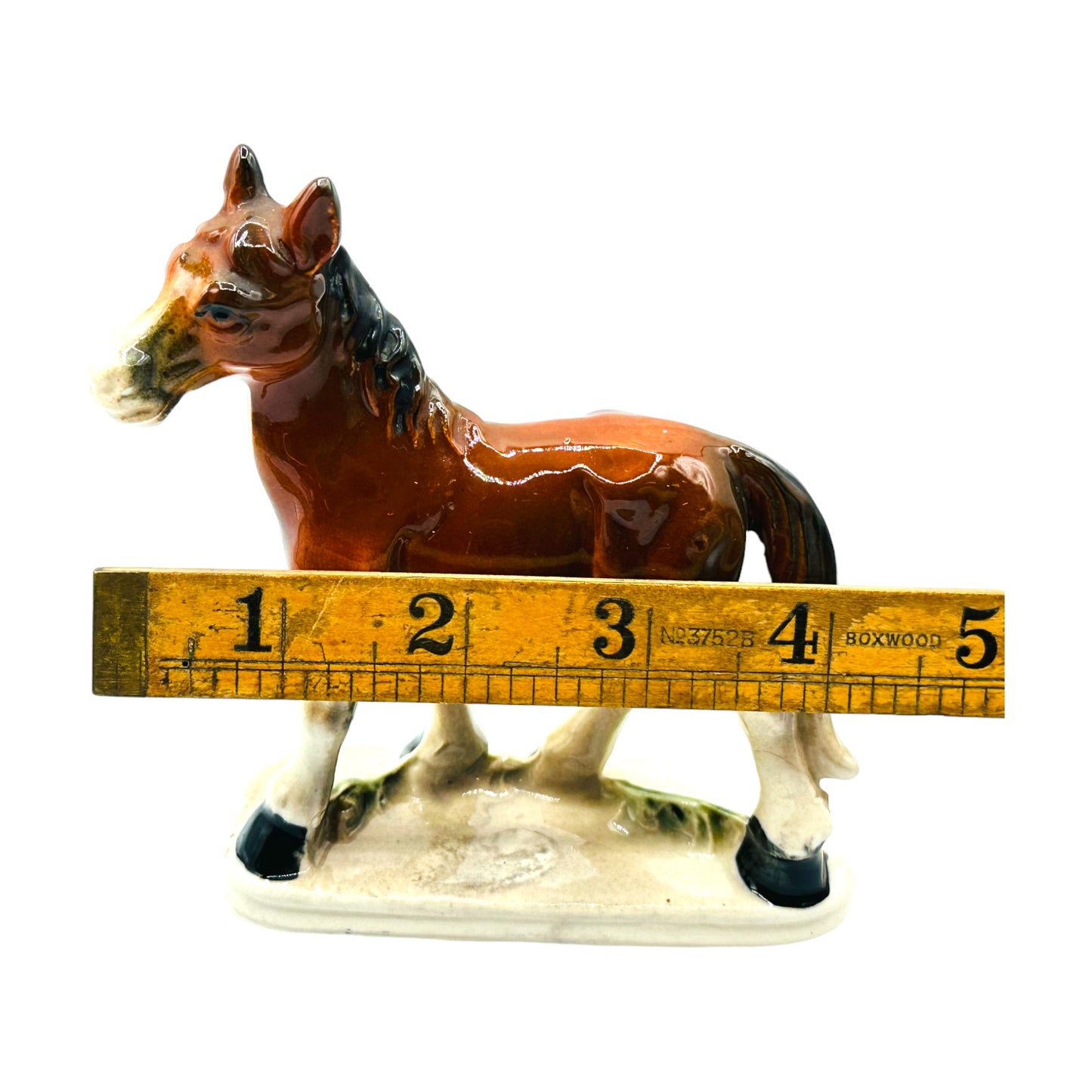 Hand-Painted Vintage Ceramic Horse Statue