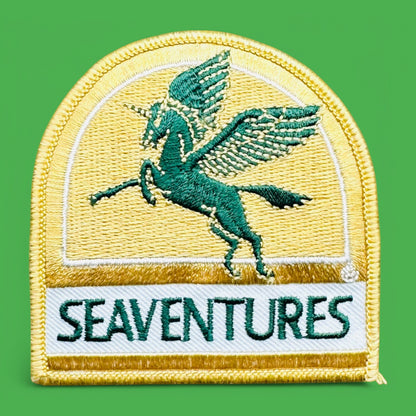 Seaventures Embroidered Patch with Iridescent Gold Design
