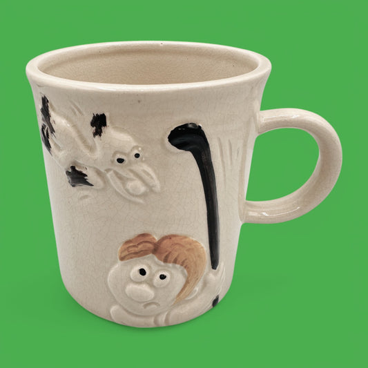 Vintage Golf Mug - Bird Stealing Ball - Japan Enesco