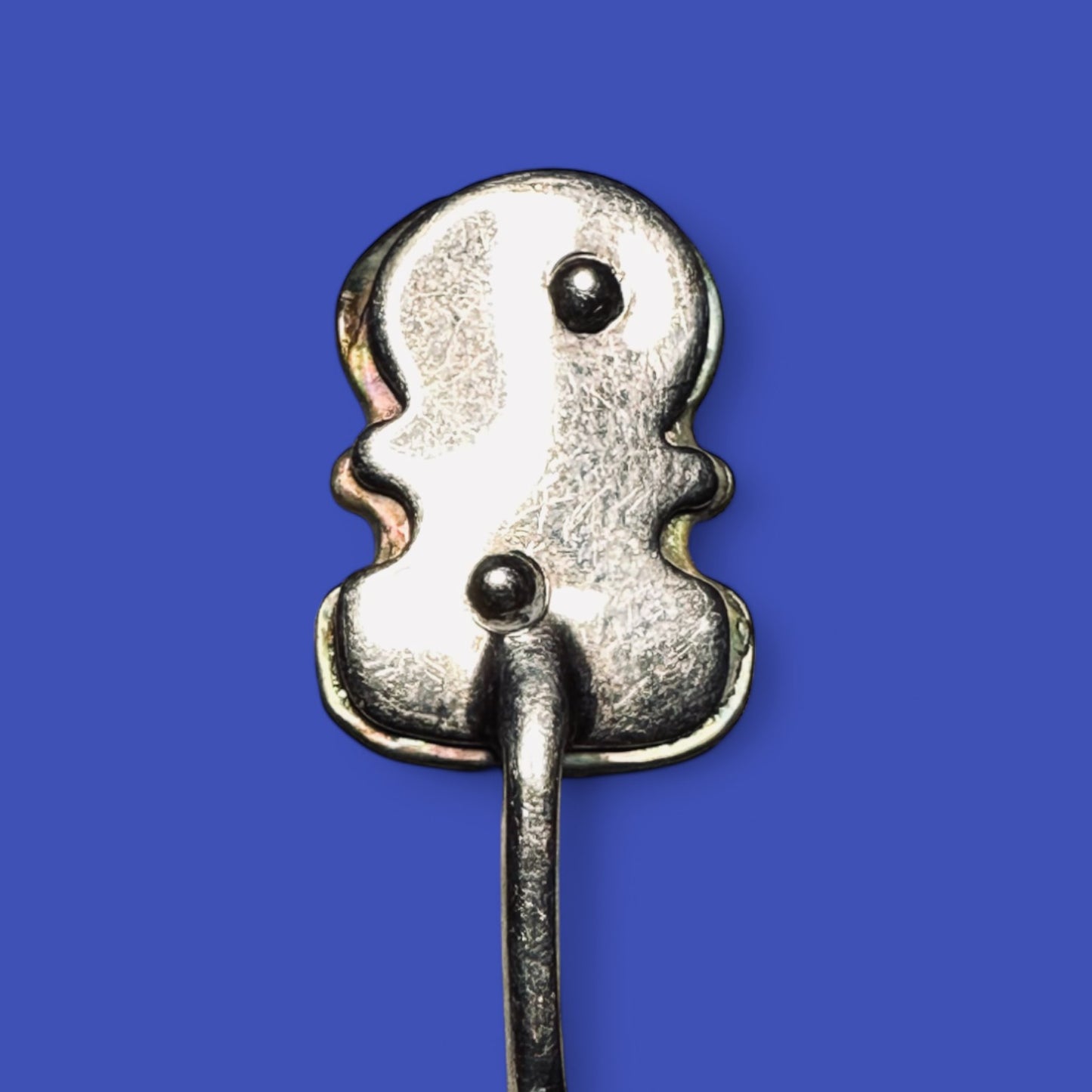 Vintage New Zealand Māori Silver & Mother of Pearl Spoons – Tribal Carving Detail