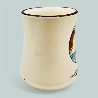 Vintage Family Circus Mug featuring charming characters and a playful quote, perfect for collectors and nostalgia lovers.