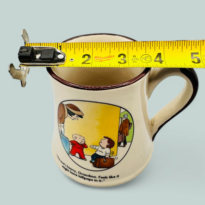 Vintage Family Circus Mug featuring cartoon characters, perfect for collectors and fans of nostalgic designs.