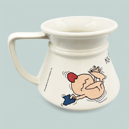 Vintage No Spill Mug Klutz Proof Mug Cartoon Design