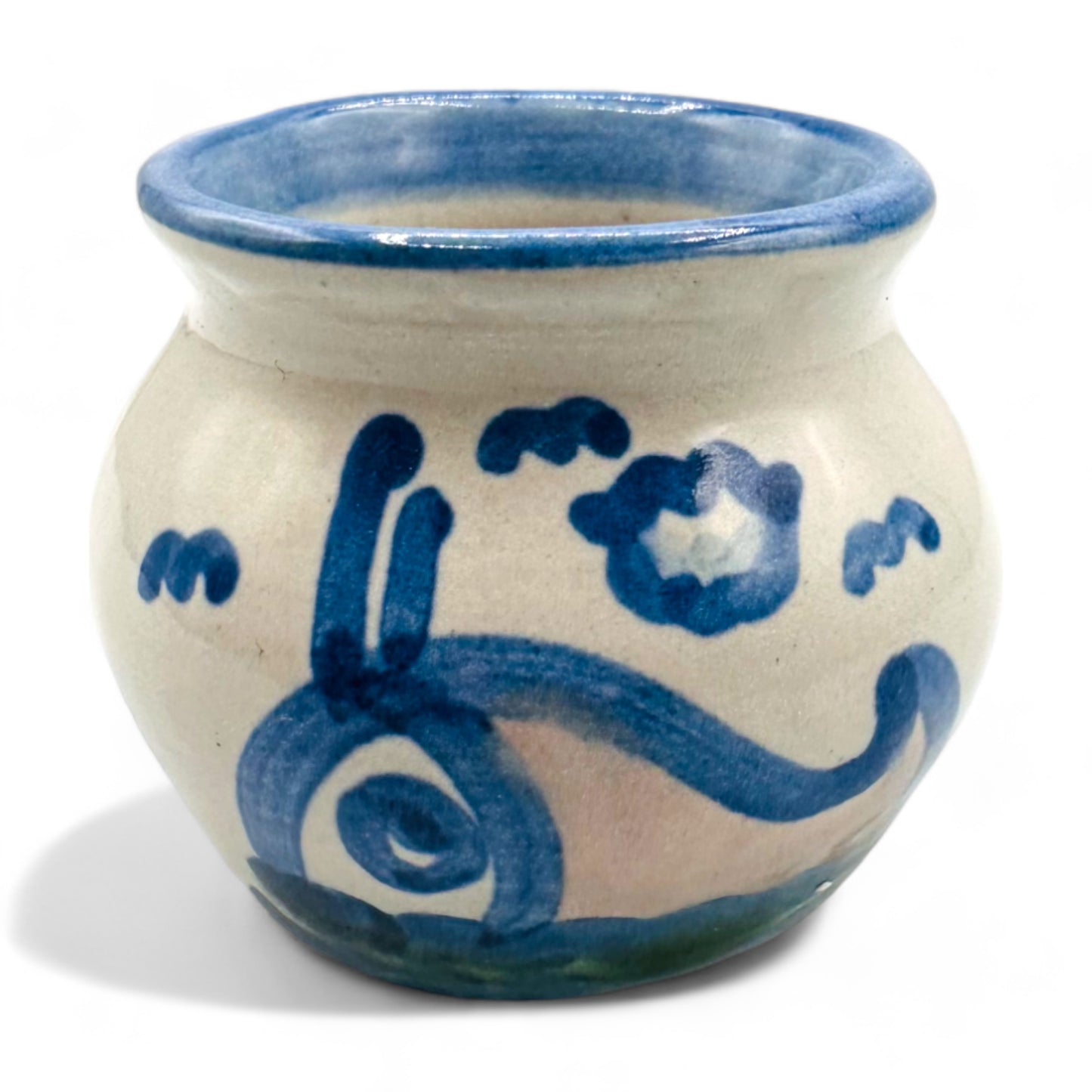 Small Salt Jar - Ship & Whale Series by M.A. Hadley - Hand painted Stoneware