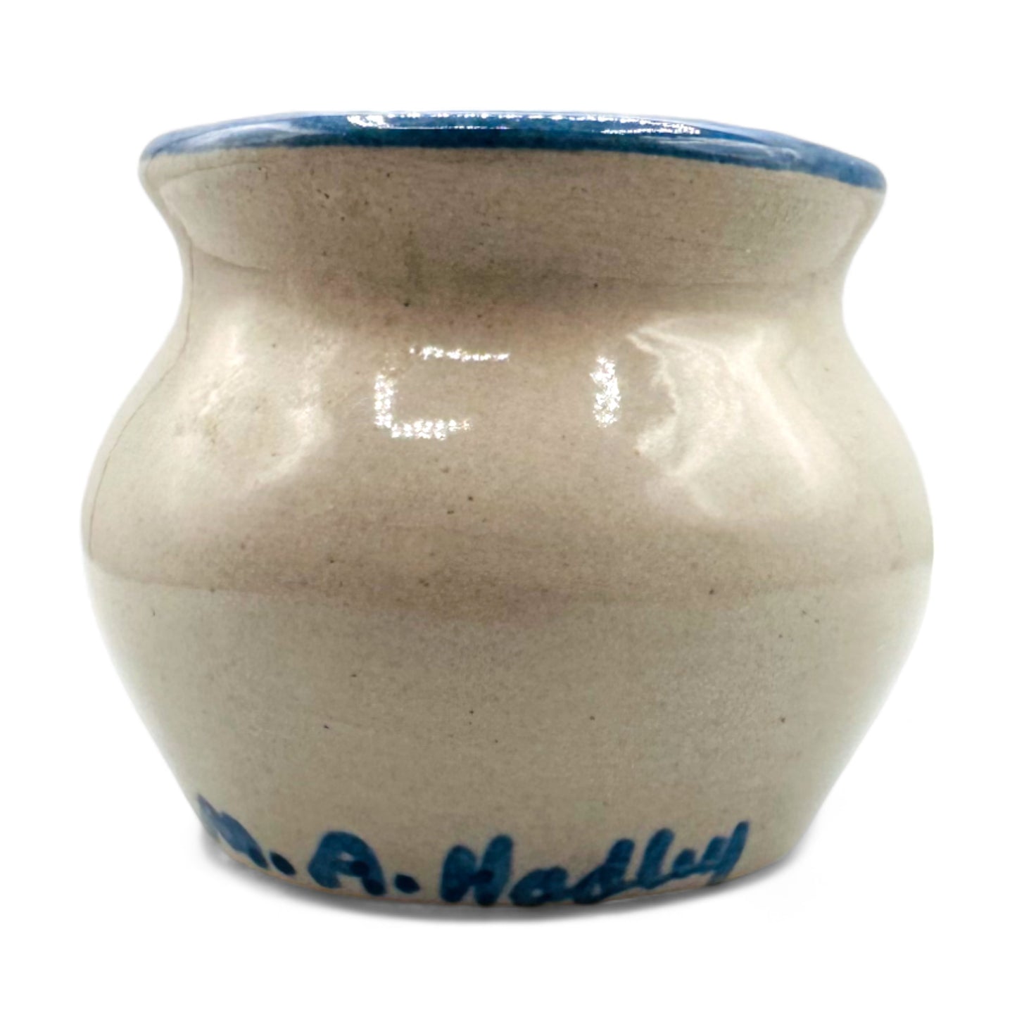 Small Salt Jar - Ship & Whale Series by M.A. Hadley - Hand painted Stoneware