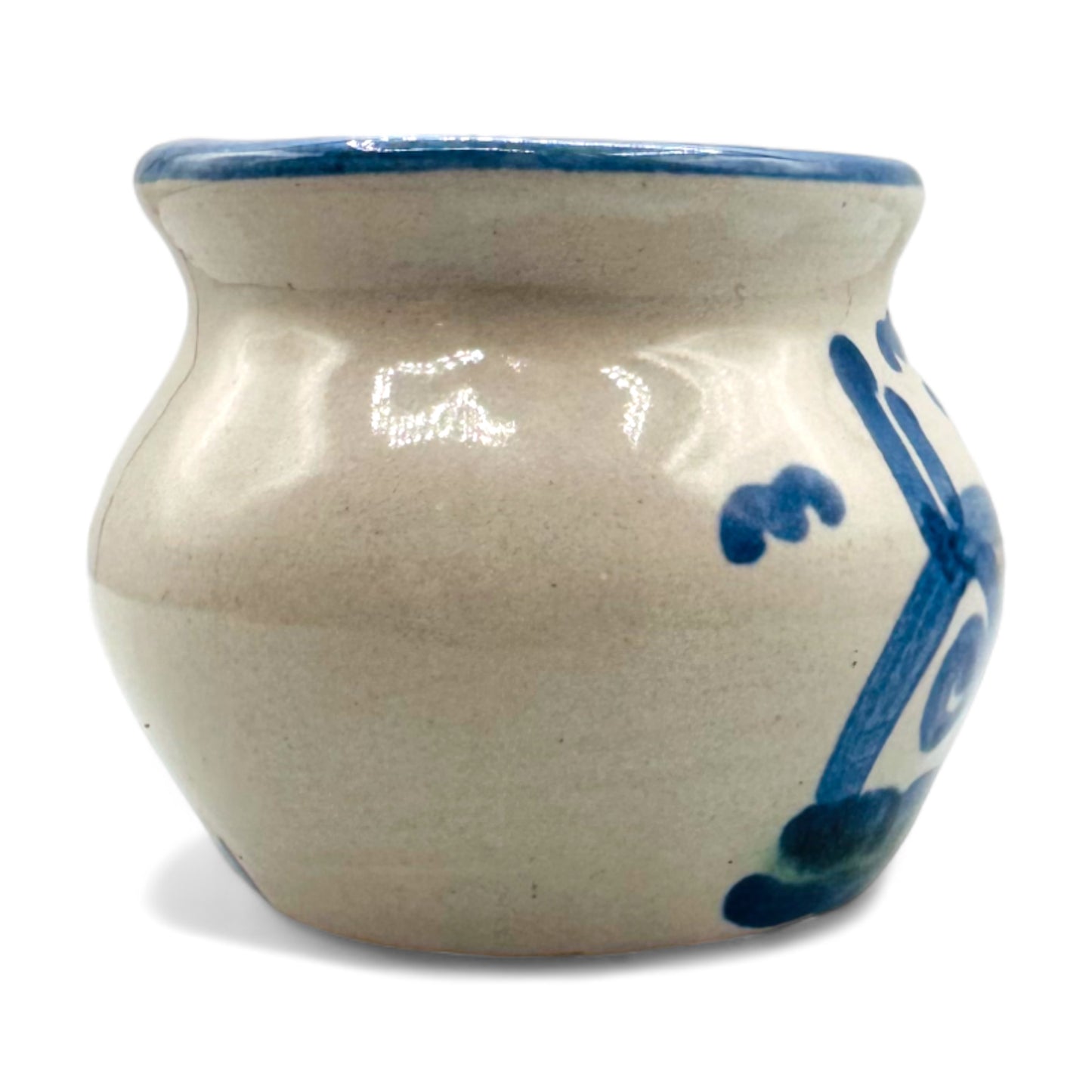 Small Salt Jar - Ship & Whale Series by M.A. Hadley - Hand painted Stoneware