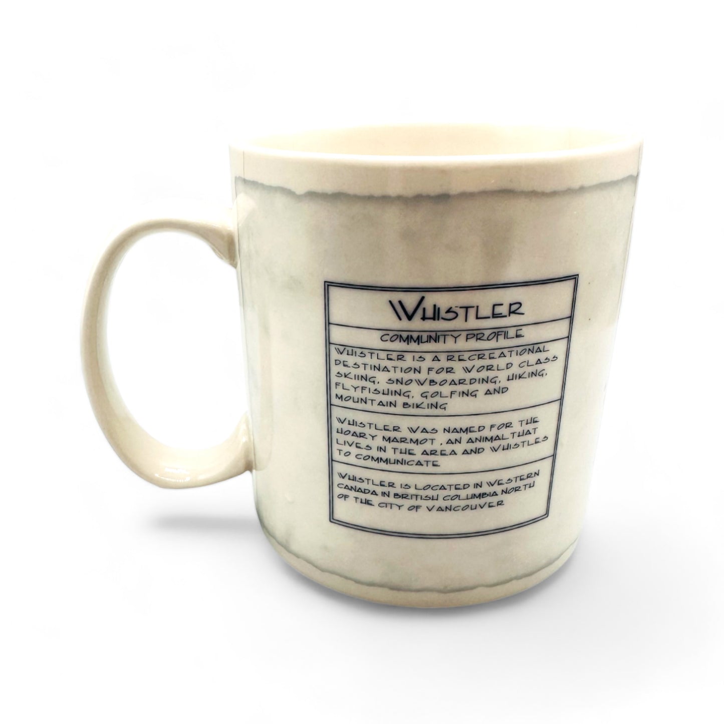 2008 Starbucks Whistler Architect Series Coffee Mug - Beige/Blue, 18 oz