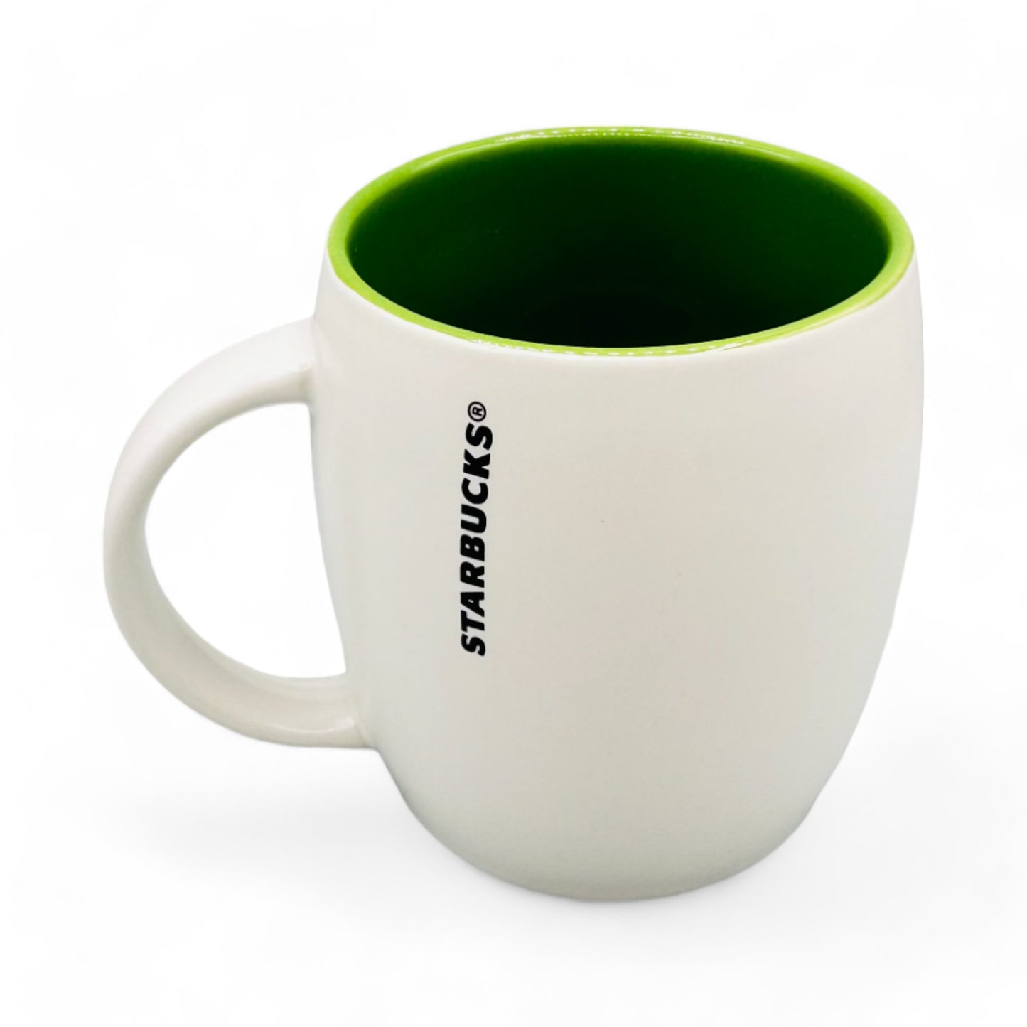 Engraved Siren Logo Starbucks Coffee Mug with Green Interior