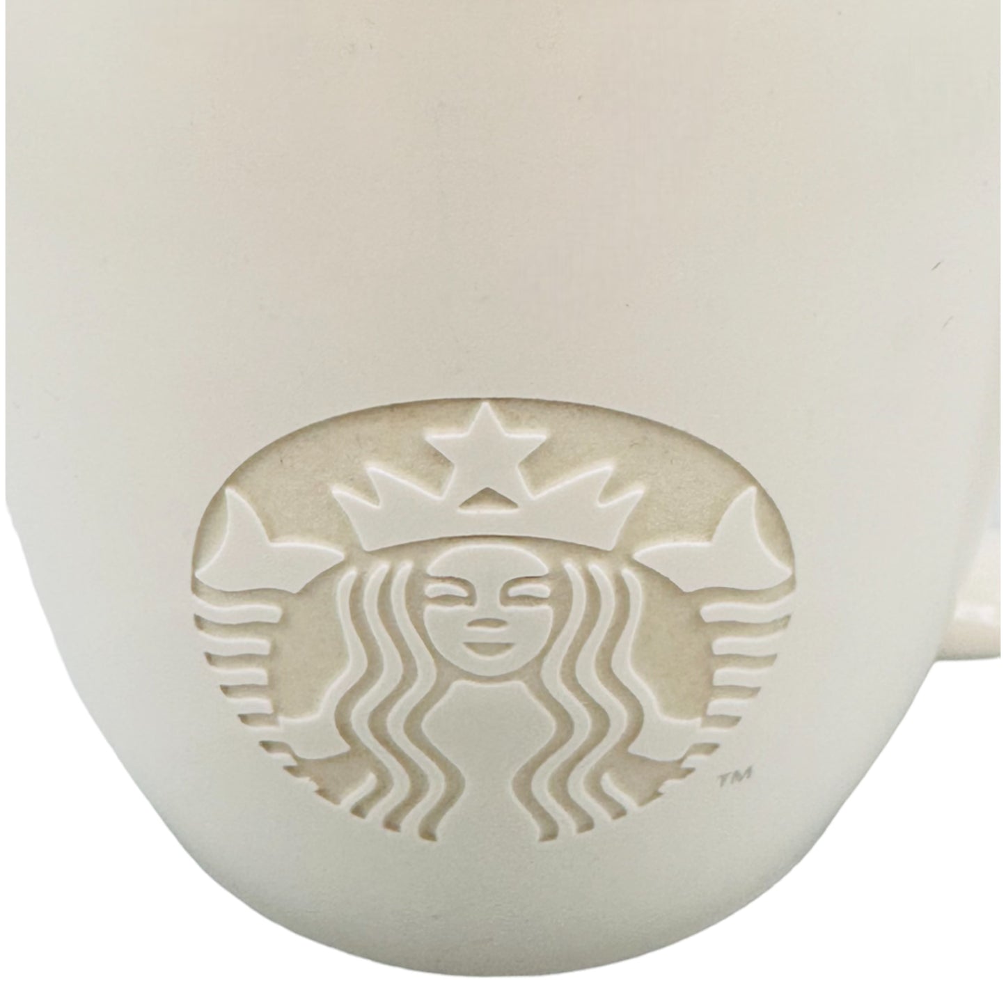 Engraved Siren Logo Starbucks Coffee Mug with Green Interior