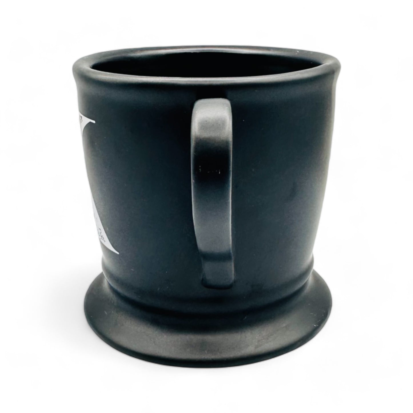 Anthropologie Monogram K Shaving Mug in Black Mug with White Text