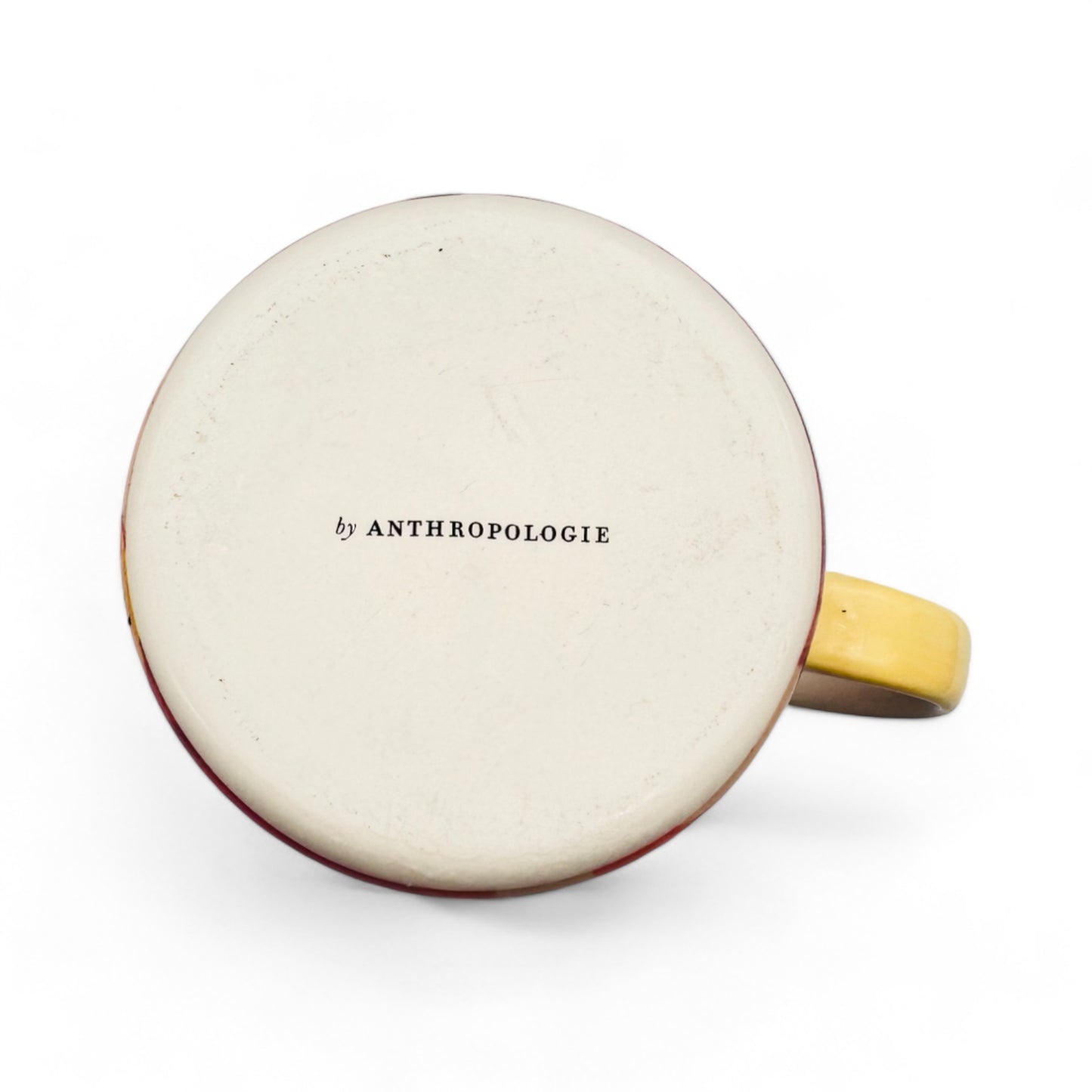 Vibrant 'S' Monogram Yellow and Red Anthropologie Coffee Mug