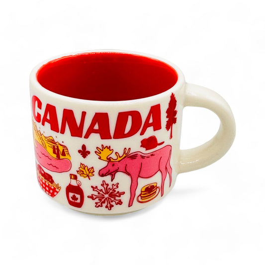 Starbucks Canada Demitasse Mug "Been There Series Across The Globe Collection" Shot Glass - Canadian Edition