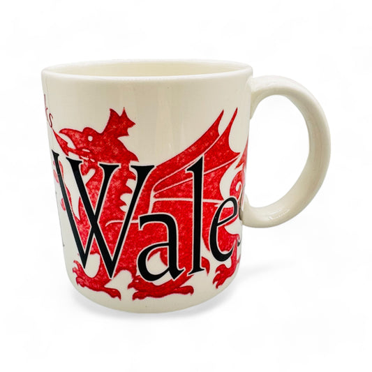 Cymru Wales Starbucks Collector Series Mug - 20oz Large White Mug - RARE - Welsch