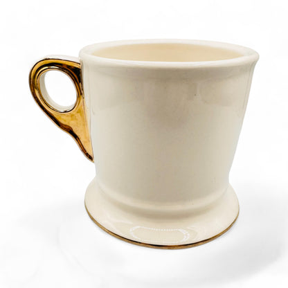 Anthropologie Mug - Monogrammed Gold Letter F Coffee Mug - Shaving Mug