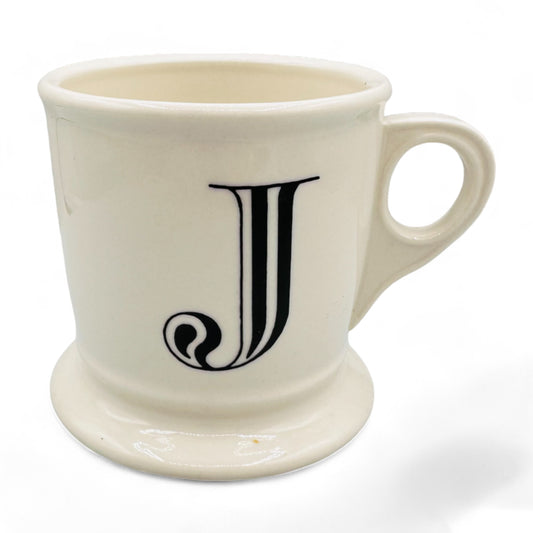 Anthropologie Mug - Monogram Letter J Coffee Mug - Shaving Mug