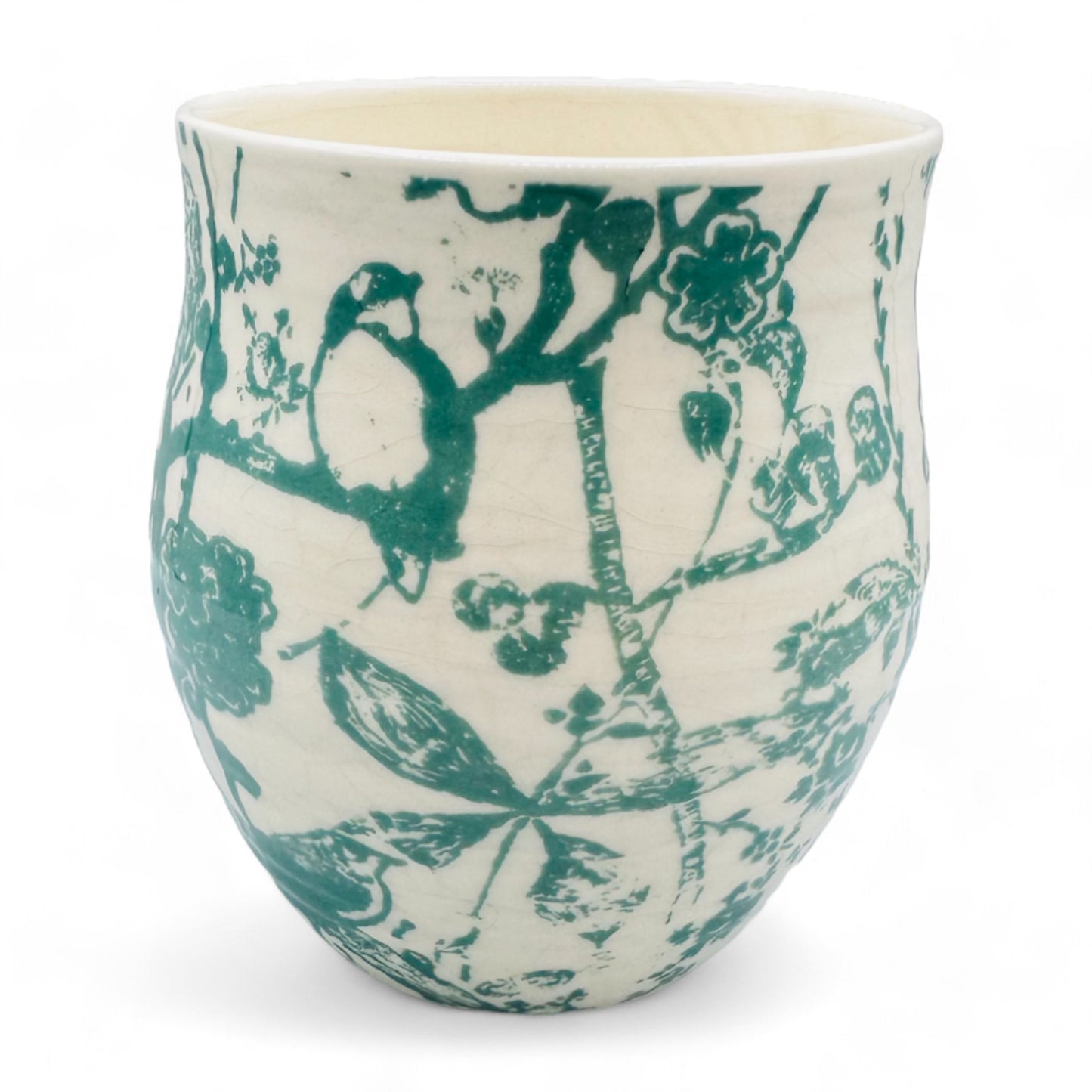 Sophisticated Anthropologie Monogram S Coffee Cup Mug with Green Chinois Design