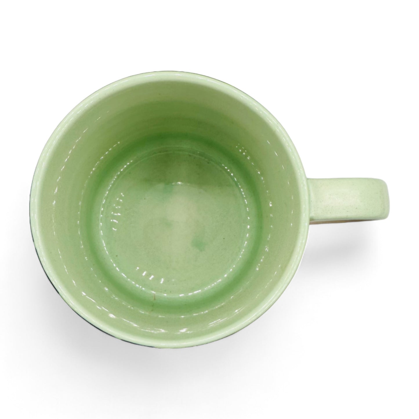 Anthropologie Letter Initial "T" Monogram Mug - Green Blue Yellow