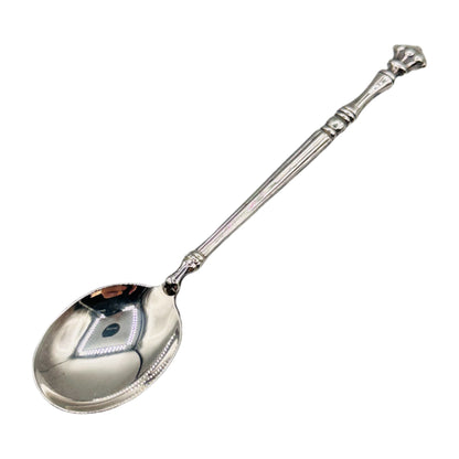 Crown Insignia Silver Plated Teaspoon Set in Elegant Snakeskin Style Box