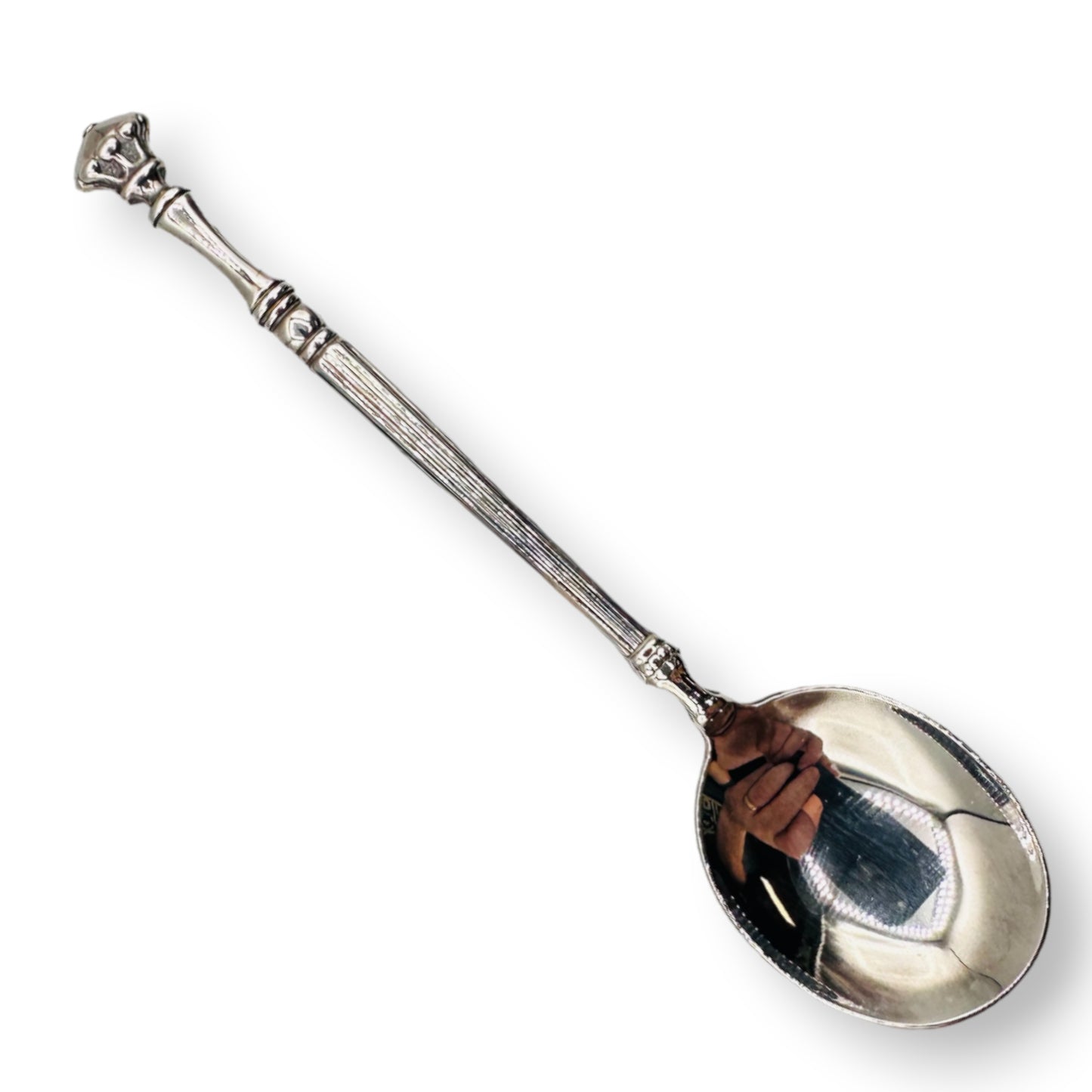 Crown Insignia Silver Plated Teaspoon Set in Elegant Snakeskin Style Box