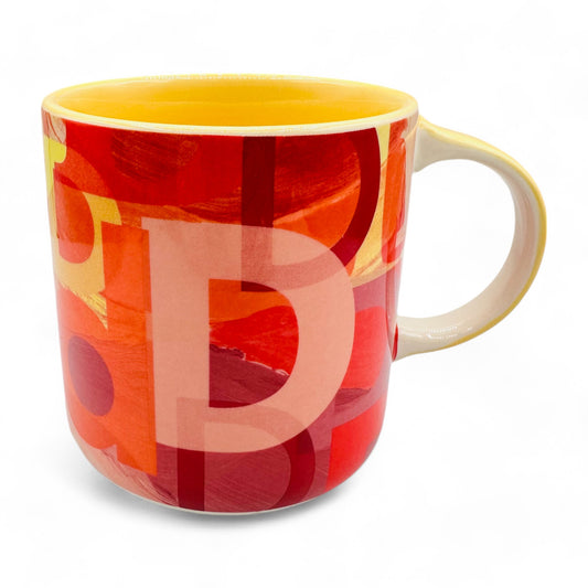 Anthropologie Lottie Monogrammed Red Mug with Initial D