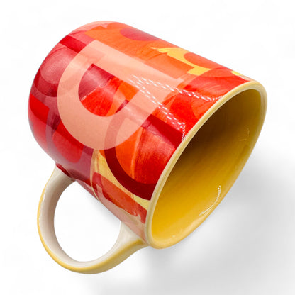 Anthropologie Lottie Monogrammed Red Mug with Initial D