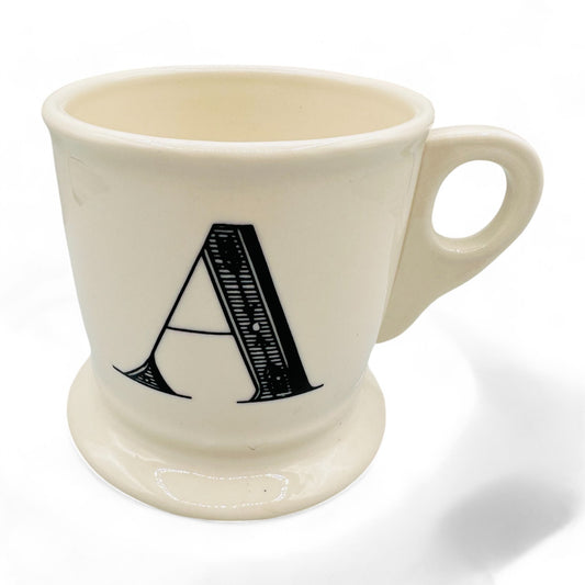 Anthropologie Mug - Monogram Letter A Coffee Mug - Shaving Mug