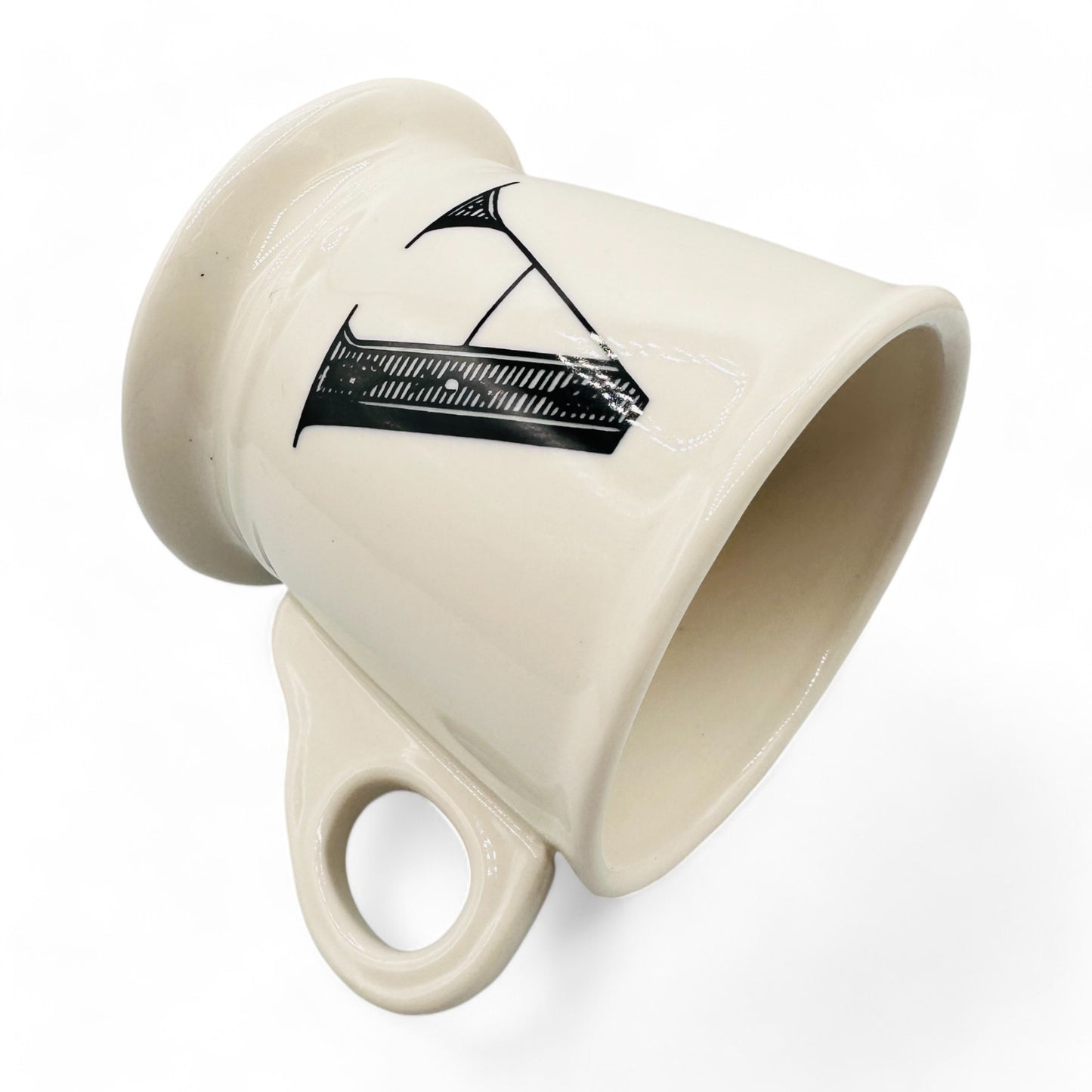 Anthropologie Mug - Monogram Letter A Coffee Mug - Shaving Mug