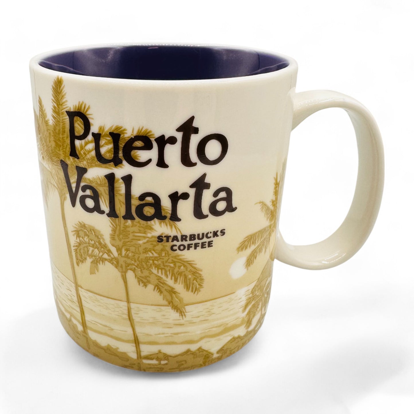 Starbucks Puerto Vallarta 2012 Coffee Mug with Palm Tree Design