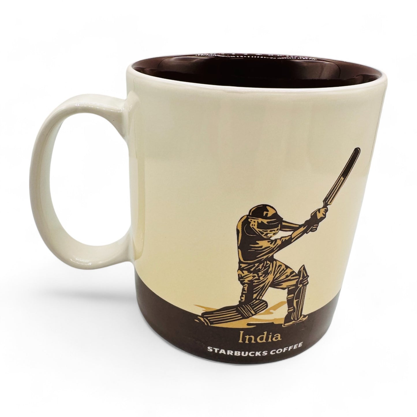 Starbucks India Collector Series Mug 2012 with Cricket Motif