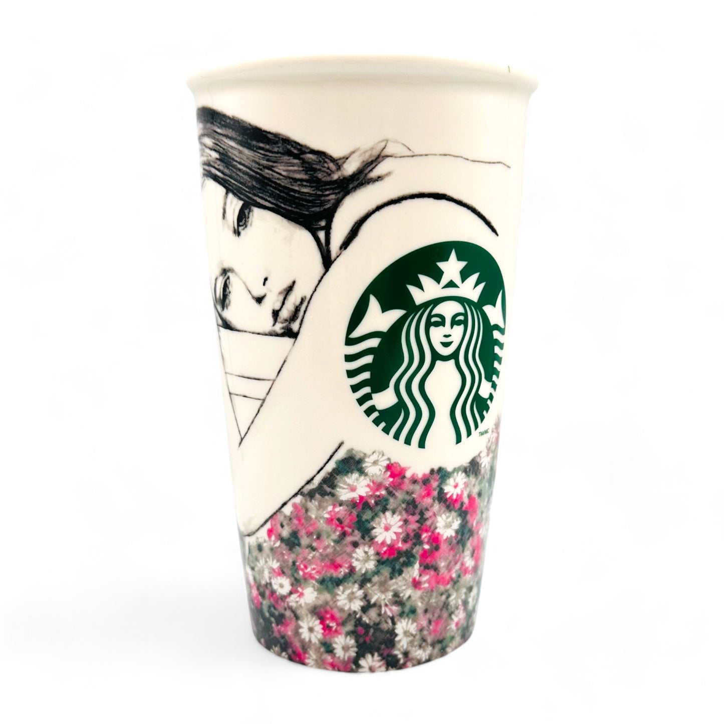 Charlotte Robinson Starbucks Tumbler with Pencil Sketch Woman