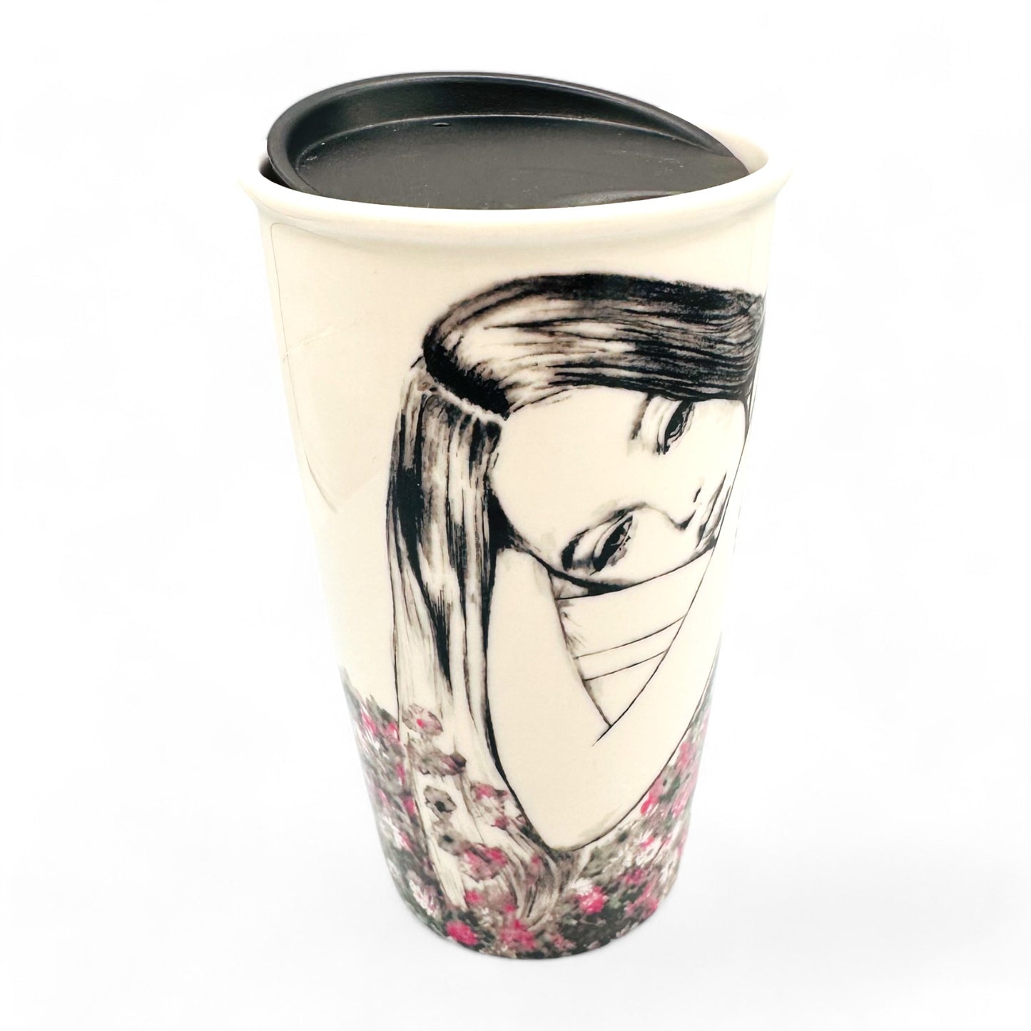 Charlotte Robinson Starbucks Tumbler with Pencil Sketch Woman