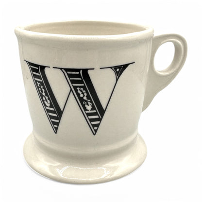 Anthropologie Mug - Monogram Letter W Coffee Mug - Shaving Mug