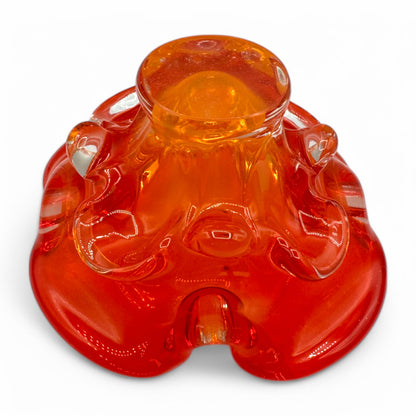 Bright and unique vintage handmade fluorescent orange bowl, ashtray, perfect for any MCM decor. Ideal for candy or display.