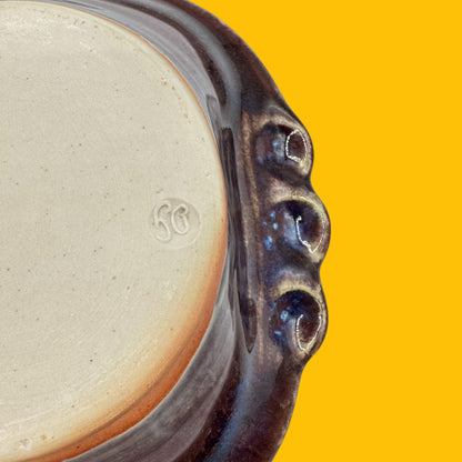 Handmade mid-century modern soap dish or ashtray, unique ceramic design from the 1960s, perfect for any decor.