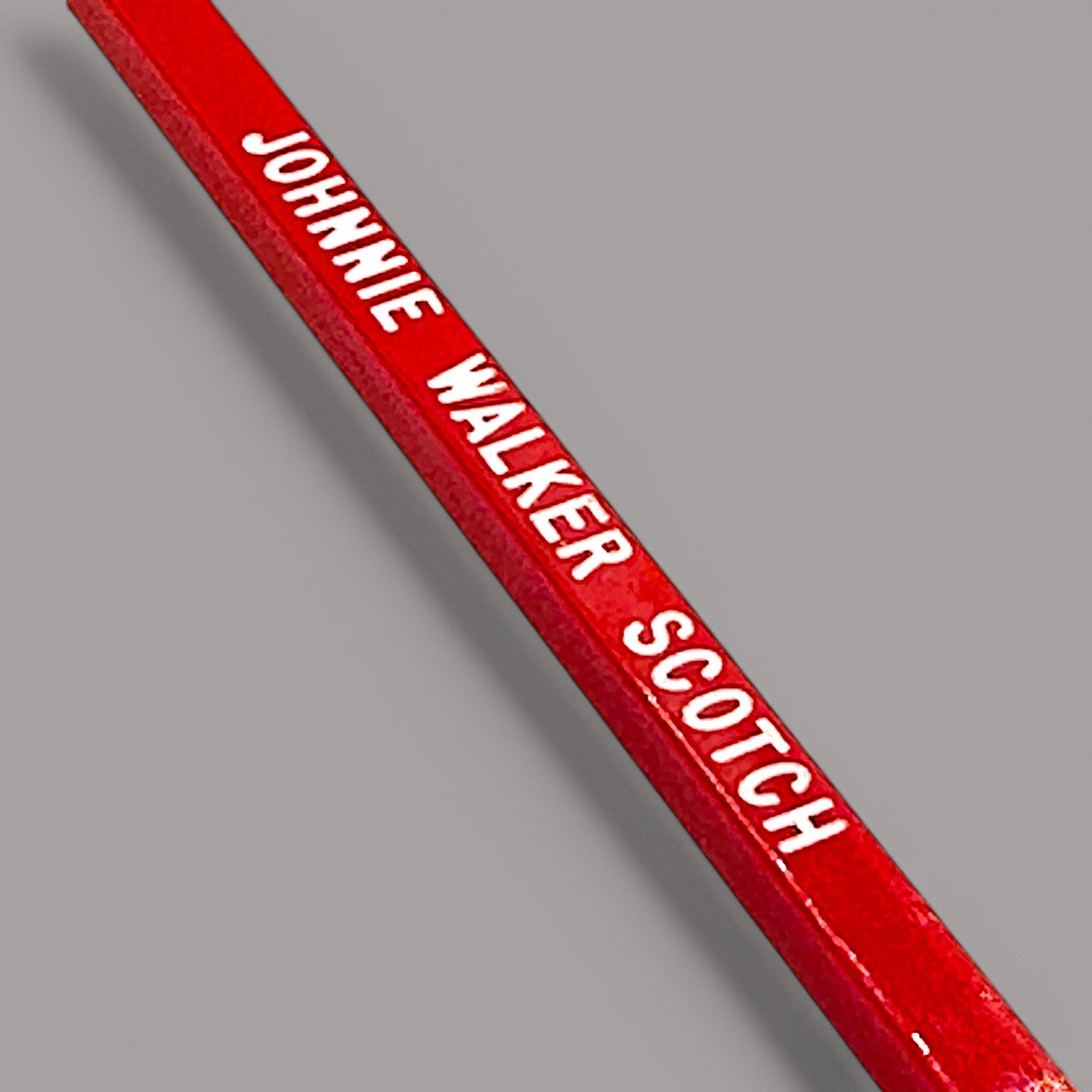 Vintage, red Johnnie Walker scotch stir sticks, lot of 8, perfect for cocktails and collectors alike.