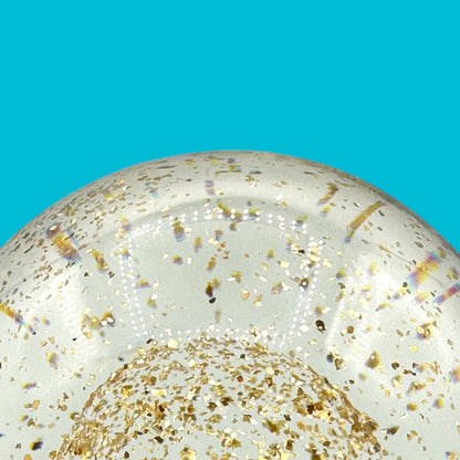 Glass Paperweight with Gold Flakes - 4" Sphere