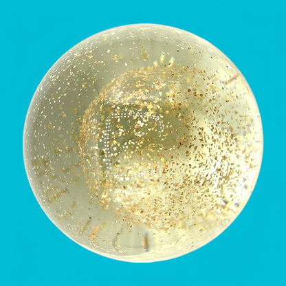 Glass Paperweight with Gold Flakes - 4" Sphere